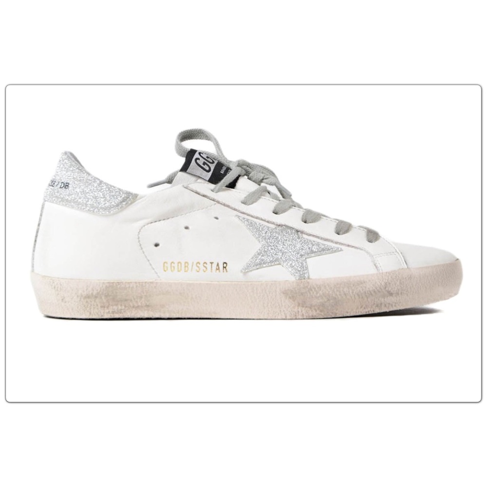 Golden Goose Superstar Silver Glitter